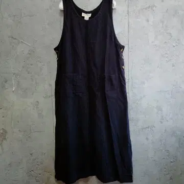 오리지널 TY 웨어 슬리브리스 데님 롱 원피스 블랙