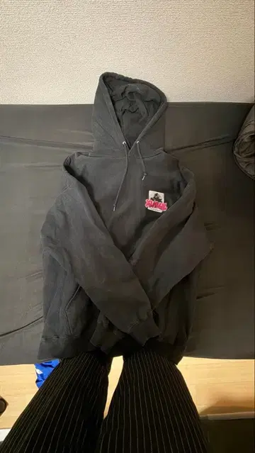 X-LARGE 블랙 후드티