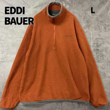에디 바우어 와플 플리스 L 풀오버 하프 지퍼 주황 [ 7390