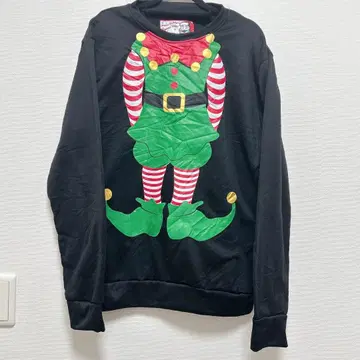 035 소인 크리스마스 구제 의류 트레이닝복 유니크 블랙 블랙