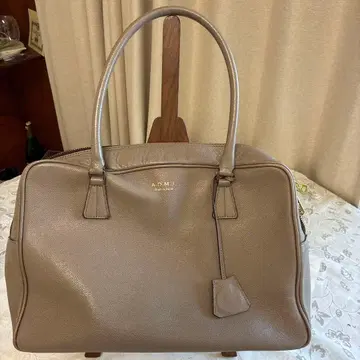 A.D.M.J. 그레이 가죽 핸드백 토트백