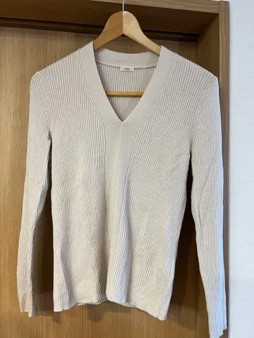 [IENA] 3 3리브 V넥 니트