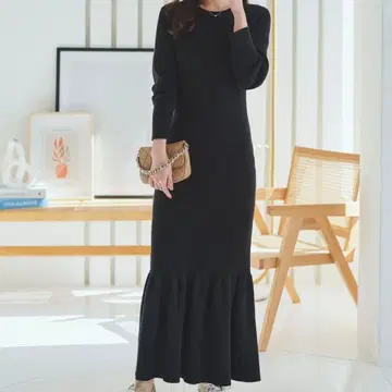 KOBE LETTUCE 머메이드 리브 니트 원피스