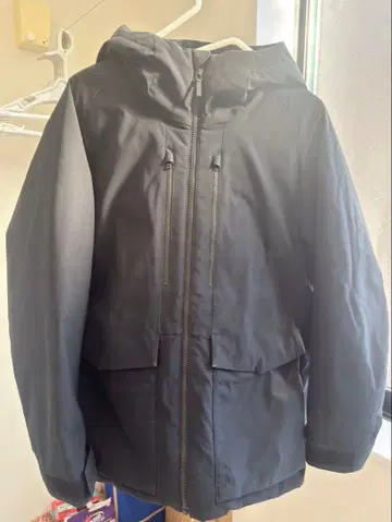 UNIQLO 유니클로 하이브리드 다운 후드티 M 블랙