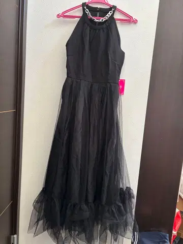 블랙 하이넥 드레스 M 사이즈