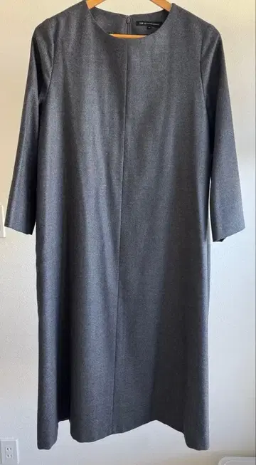 23구 울 조젯 A라인 원피스 그레이