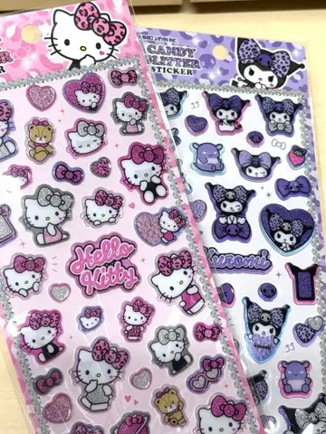 산리오 sanrio 캔디 글리터 스티커 씰