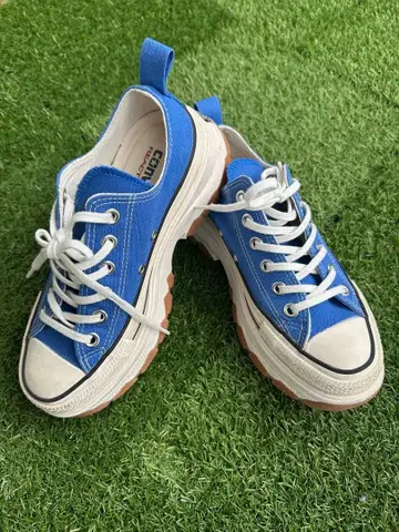 Converse 블루 캔버스 통굽 스니커즈 23.5cm