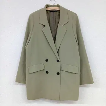 [ Heather ] 베이지 더블 브레스트 테일러드 자켓 패션 아이템