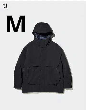 +J 하이브리드 다운 오버사이즈 파카