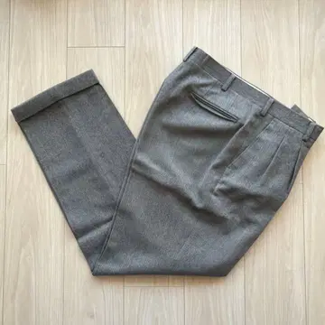 구제 의류 슬랙스 트위드 베이지 그레이 스트레이트 센터 프레스