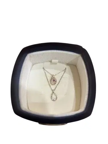 4C 핑크 골드 목걸이 루비