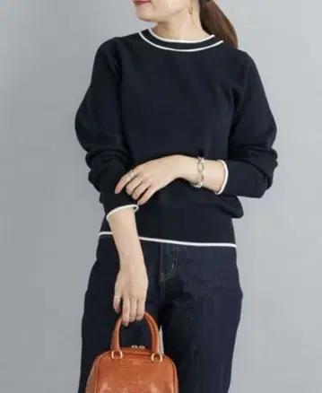 SHIPS 라인 크루넥 풀오버