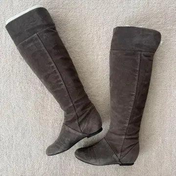 새상품급 pitti 스웨이드 니하이 롱 부츠 천연 가죽