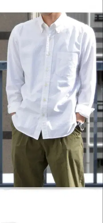 로코코 아메리칸 핏 셔츠 M 아이보리 일본제