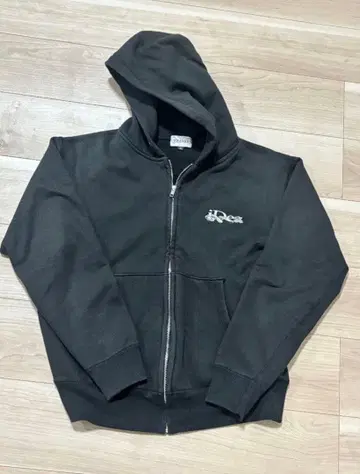 IDEASWAM iDea 자수 지퍼 후드티 M 사이즈 블랙
