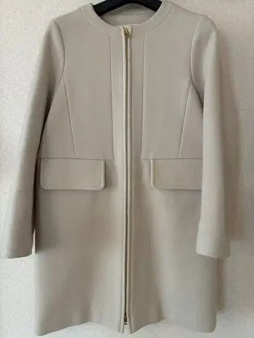[중고품] IENA 100% 울 코트 [아이보리 36 사이즈]