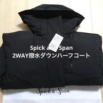 Spick and Span 2WAY 발수 다운 하프 코트 블랙 34