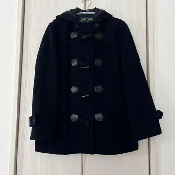 네이비 더플 코트 후드 부착