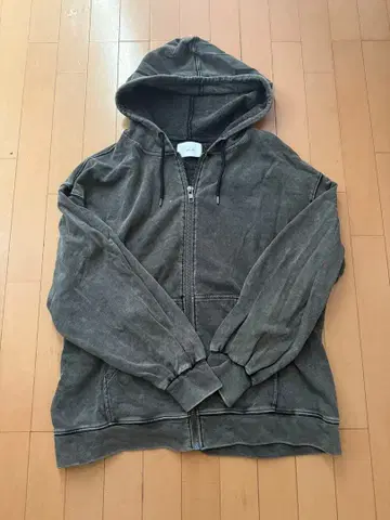 wellace 그레이 풀 집업 후드티