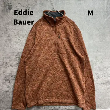 에디 바우어 플리스 브라운 하프 지퍼 벽돌색 풀오버 [ 7398 ]