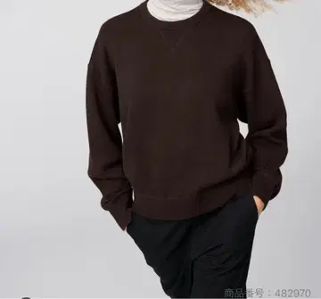 [ 새상품급! ] UNIQLO 스무스 코튼 크루넥 스웨터 브라운