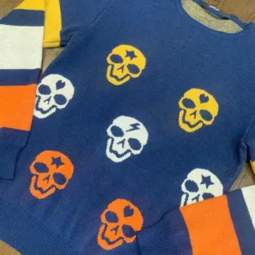 새상품급 이탈리아제 우자리 스 니트 스웨터 올 스트레치 네이비 고품질