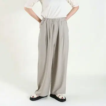 W636 siro de labonte 린넨 라이크 턱 이지 팬츠