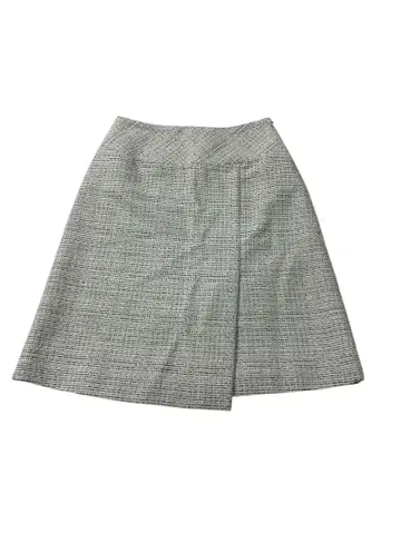 e362 UNTITLED 그레이 체크 무늬 트위드 스커트