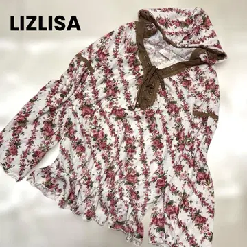 LIZLISA 리즈리사 꽃무늬 튜닉 벨 슬리브 아이보리