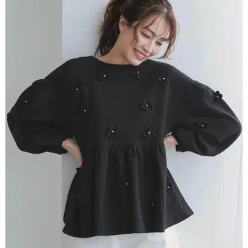 도노반 DONOBAN 플라워 모티브 상의