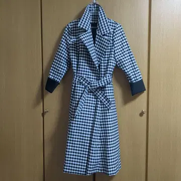 새상품급 JENNE 제뉴 라이너 포함 체크 트렌치코트 M 사이즈