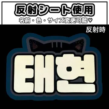 네임보드 칸태현 반사 시트 네임보드 투바 txt 고양이 귀