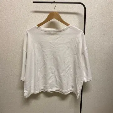 VORWAL 화이트 오부 소매 티셔츠