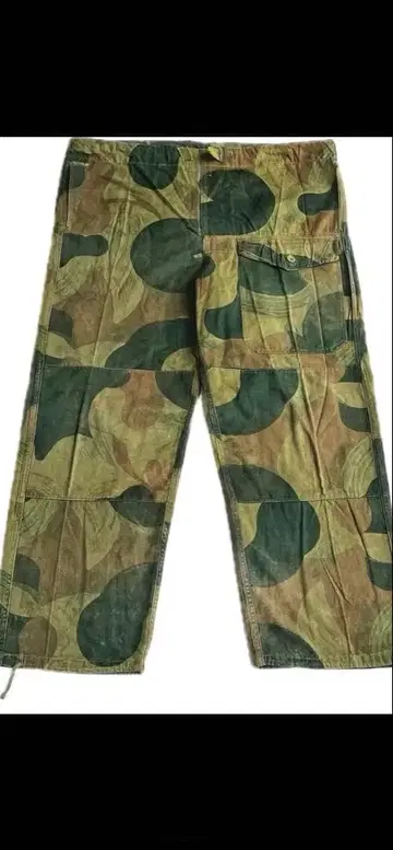 벨기에군 50년대 브러쉬 스트로크 카모 오버 팬츠 전반기형 레어