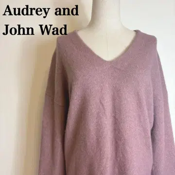 오드리앤존와드 V넥 니트 울 더스티 컬러