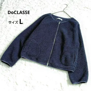 [ 컨디션 최상 ] DoCLASSE 부클레 노카라 자켓 네이비 L 사이즈