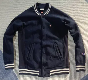 L/챔피온/윈드스토퍼/리버스 위브/바시티 자켓/네이비