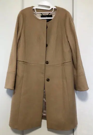 INED 퓨어 캐시미어 100% 노카라 코트