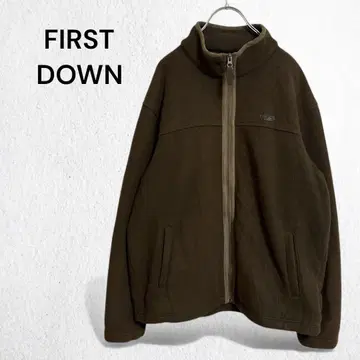 퍼스트 다운 플리스 자켓 아우터 집업 로고 LL