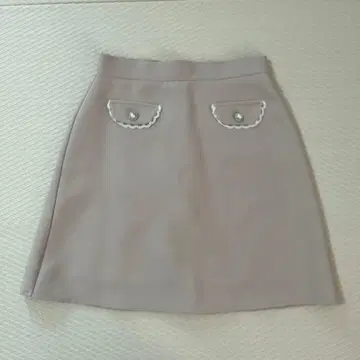 evelyn 베이지 사다리꼴 미니 스커트