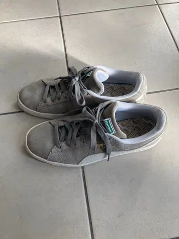 PUMA 그레이 스웨이드 스니커즈 27cm