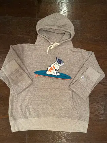 TES L 사이즈 그레이 후드티