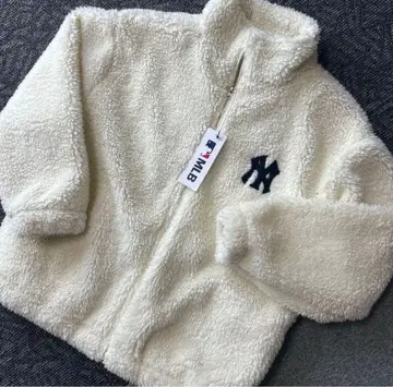 MLB 뉴욕 양키스 플리스 자켓 M 화이트 보아