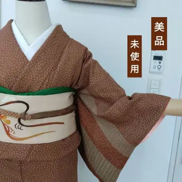 새상품급 미사용 순수 실크 크레이프 원단 츠케사게 에도 코몬