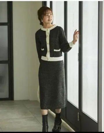 새상품급! PROPORTION BODYDRESSING 클래시컬 니트 셋업