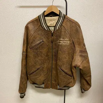 AVIREX 천연 가죽 봄버 자켓