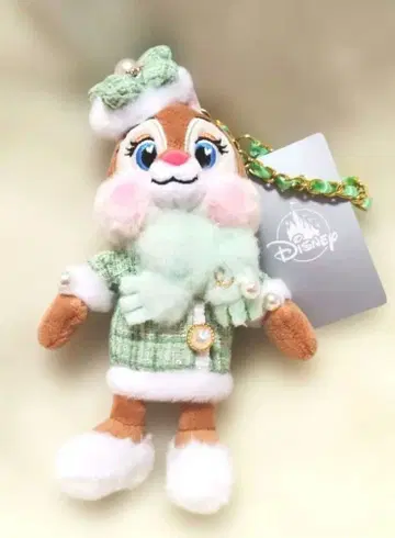 새상품 클라리스 봉제 인형 키링 키체인 디즈니 트위드