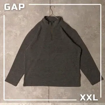 GAP XXL 하프 지퍼 맨투맨 그레이 멜란지