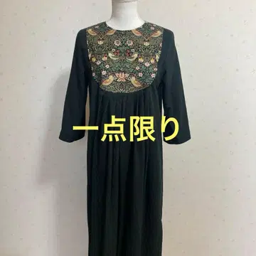 한정판 딸기 도둑 7부 소매 여성용 원피스 핸드메이드